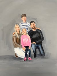 Image 1 of Custom family canvas portrait 