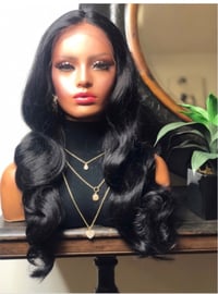 Image 1 of ZOEY | 26" BLACK DEEP T PART BODY WAVE LACE FRONT WIG 