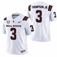 Custom Corey Thompson Jr Ball State Cardinals Jersey 2026 (REPLICA) White