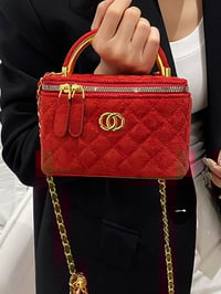 Image 1 of Quilted Top Handle Crossbody Bag