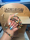 multi-color jade beaded bracelet