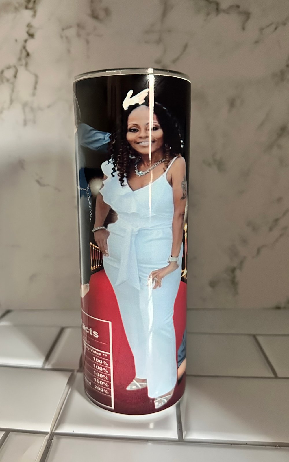 Image of Custom Tumblers /After placing order email up 6 pictures and background color.