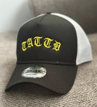 Image 1 of 25% off!!! BLACK & YELLOW NEW ERA TATTD CAP!!! 🖤💛