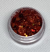 chunky glitter red orange
