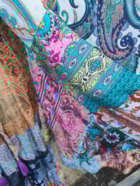 Image 9 of Patchwork Stevie top purple tassels