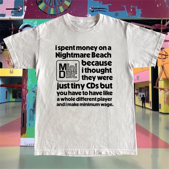 Image of NIGHTMARE BEACH - Mini Disc shirt PREORDER