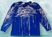 Image 1 of NR ART APPAREL “EYE OF THE STORM” BLEACH PAINTED LONG SLEEVE 2XL