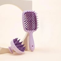 Image 1 of 1/2pcs set Scalp Massage Comb Hollow Out Comb Shampoo Massage Brush For Bath Hair Washing Spray Bott