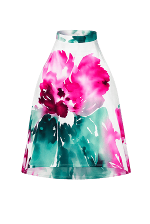 Image of Topanga Halter Top in Ocean Flower