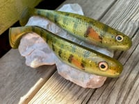 Image 1 of The "BIGGINS" - 7.25" Hand Poured Swimbaits - "TREX PERCH"