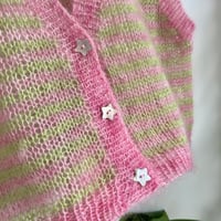 Image 3 of Stargazer Lily Button Front Mohair Vest
