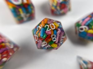 Image of Sprinkle Dice (preorder)  7-piece dice set for TTRPG