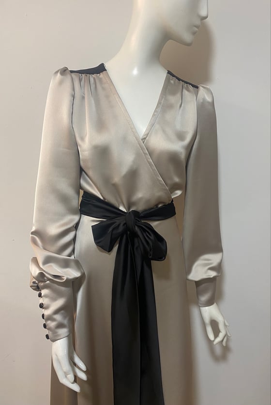 Image of Two tone Esmeralda wrap dress