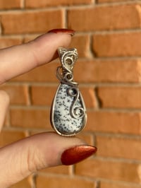 Dendritic Agate Silver Pendant