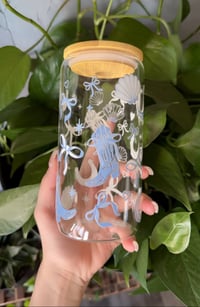 Blue bow cup