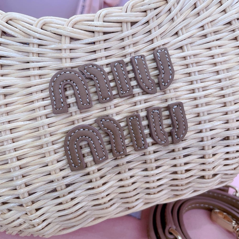 Miumiú Raffia Hobo Bag