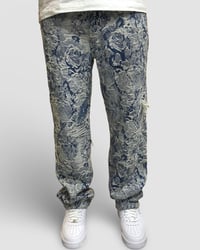 Image 1 of Jean Flowers Blue