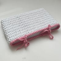 Image 1 of Pochette de livre - blanc et rose 