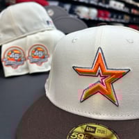 Image 1 of New Era 59Fifty Chrome Burnt Wood 45th