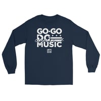 Image 3 of LOVE DC GOGO "GO-GO IS OFFICIAL MUSIC" Dark Men’s Long Sleeve Shirt (see color options))