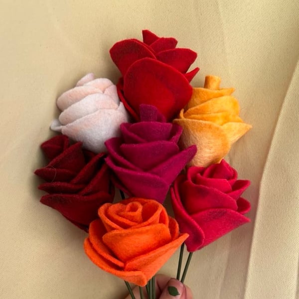 Image of Lesbian Felted Rose Bouquet 