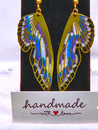 Image 5 of Handcrafted Resin Butterfly Wing Earrings 