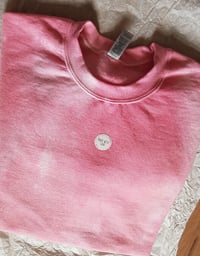 Image 3 of PINK SWEATER Hand Dyed tiedye 