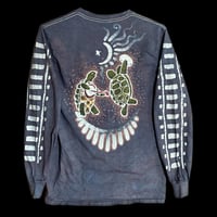 Image 1 of small Unisex terrapin Long Sleeve blue