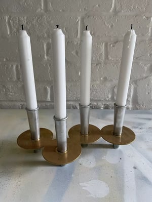 Image of Midcentury vintage Swedish brutalist candlestick