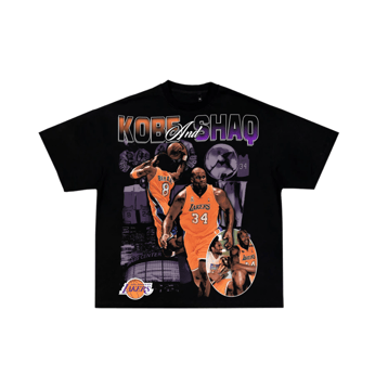 Kobe & Shaq “3-Peat Duo” Tee (Black) (Double Sided) | Always