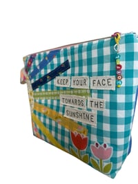 Image 3 of Keep Your Face Towards the Sunshine Pouch - TEAL
