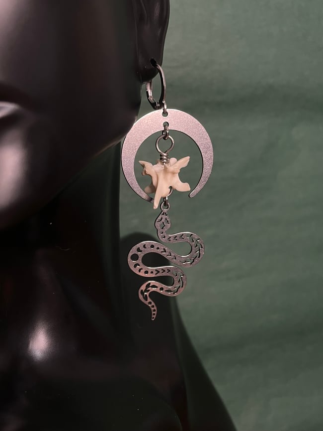 “Celestial Snake” Earrings 