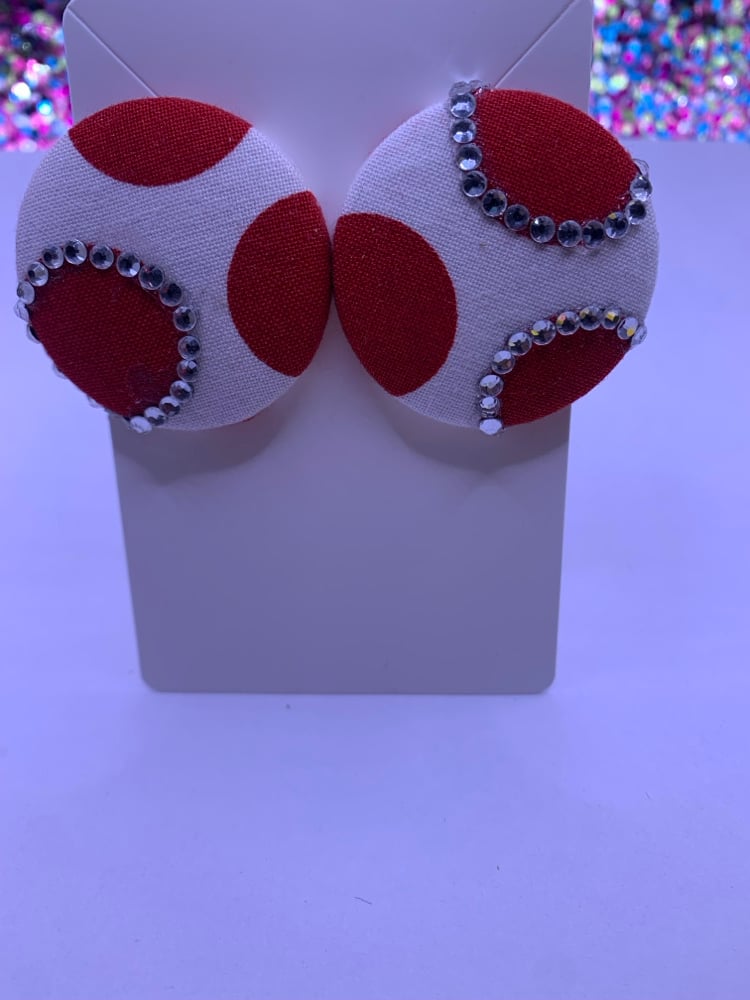 Image of Poka Dot Button Earrings 