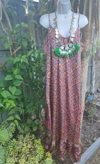 Image 1 of Pefkos maxi dress - Red green checks  Size 10-18 uk