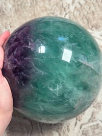 Image 15 of XXL 20LB RAINBOW FLUORITE SPHERE -CHINA- A