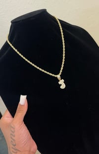 Image 1 of Drip’d in Gold Initial Pendant