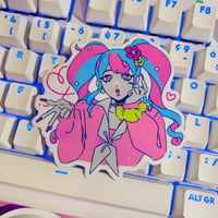 Image 1 of Kogal Miku clear sticker