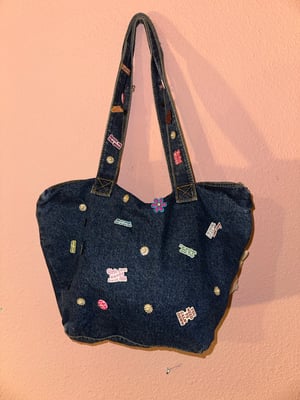 Image of Denim hello kitty Coach Purse 