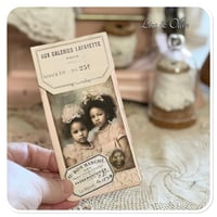 Image 6 of handmade sewing book needle book with lace samples