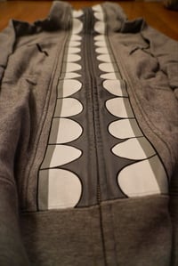 Image 3 of Bape KAWS Chomper Hoodie gray 