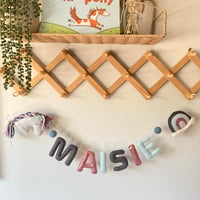 Image 1 of  Unicorn & Rainbow Name Garland - Midnight Magic