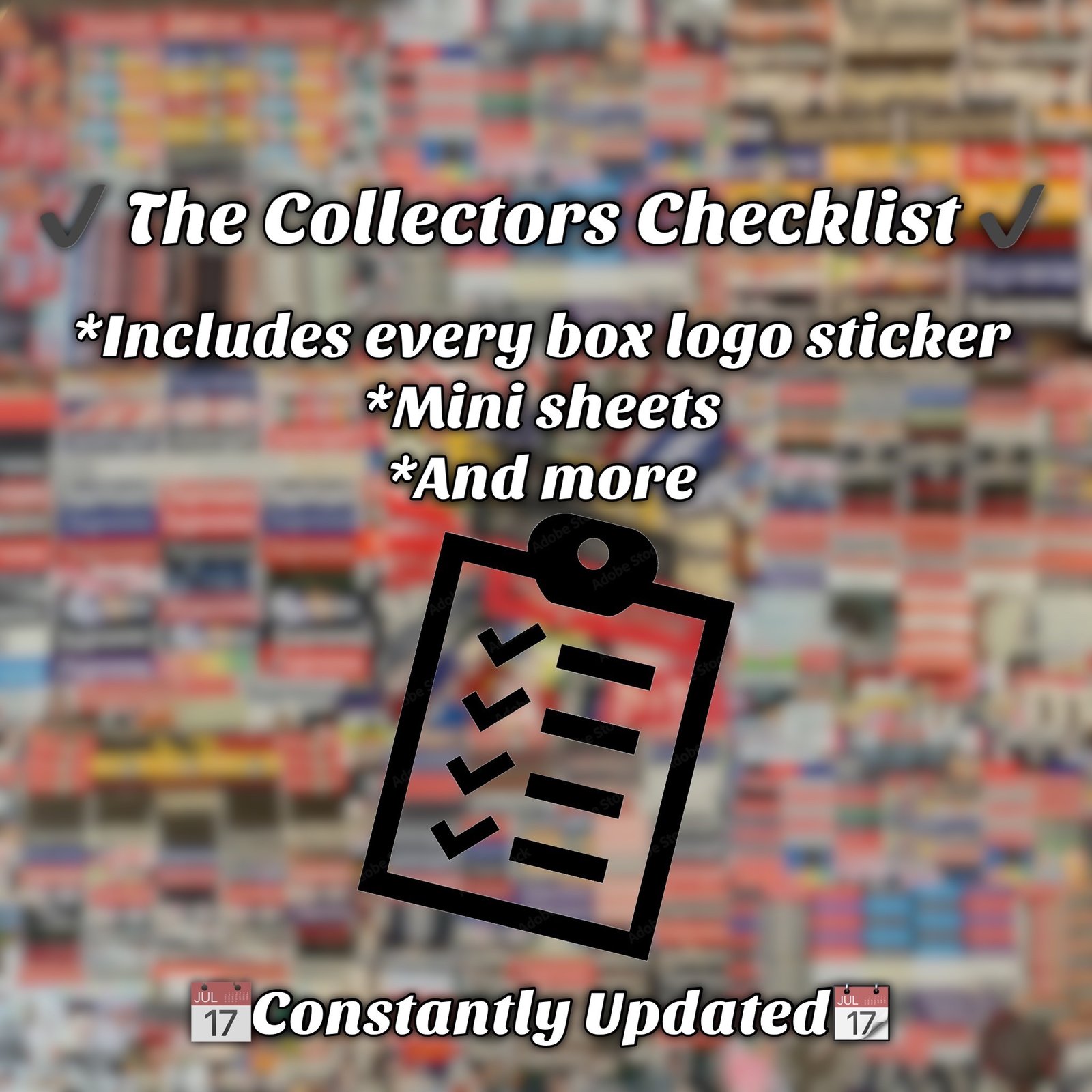 The Collectors Checklist Email Copy *UP TO DATE* | StickerSteals