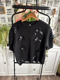Bow crop  sweater 
