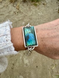 Image 2 of Rectangle Labradorite Sterling Silver Fine Silver Bracelet