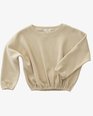 Image of Ribbed Pullover, Beige