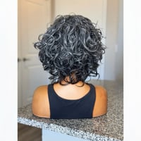 Image 4 of ENGLAND | 8” Salt & Pepper Lace Frontal Wig - Chic Style for Effortless Glam