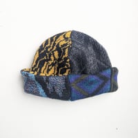 Image 4 of Upcycled Reversible Beanie black& yellow x Kenzo