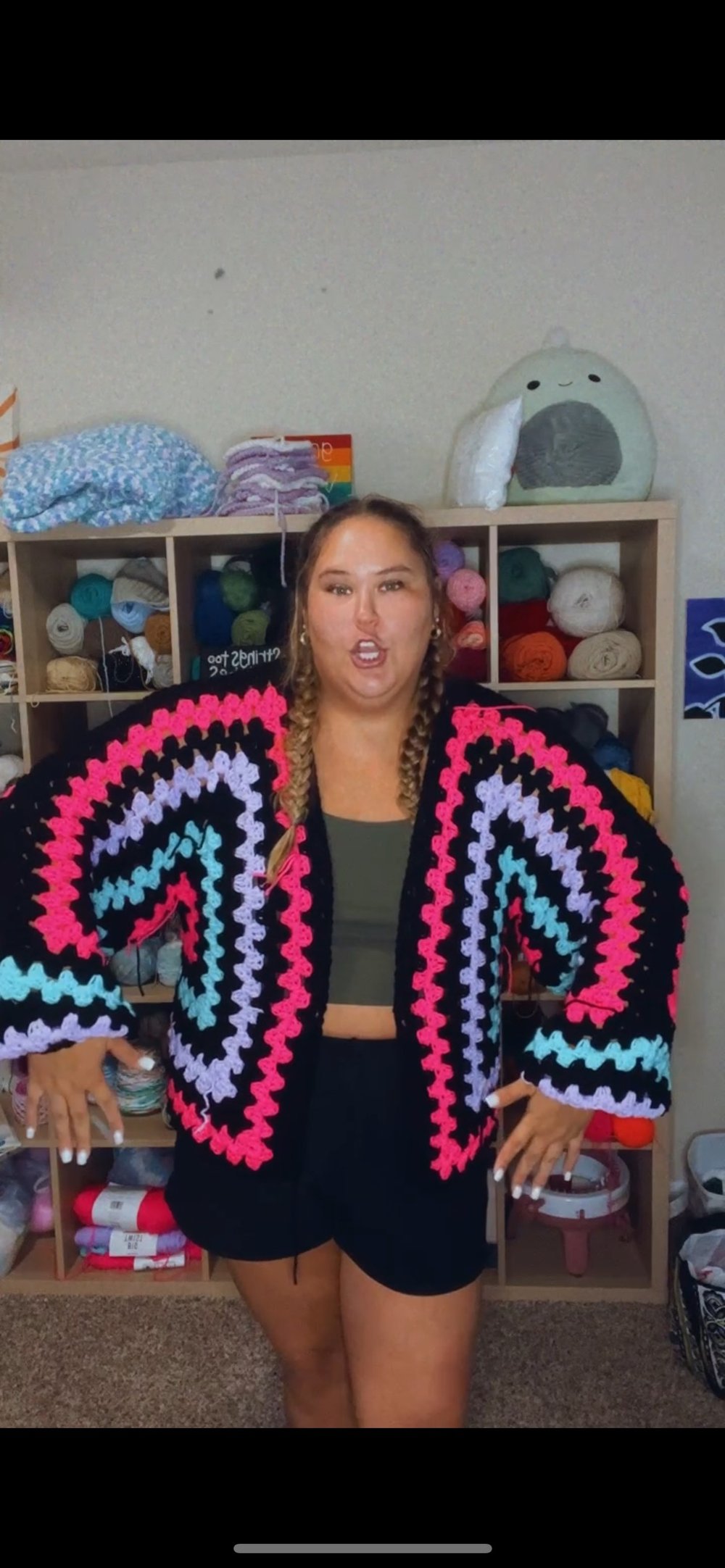 Image of Neon & Black Cardigan