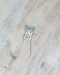 3D Painted Wooden Cake Topper