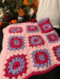 Image 1 of Granny square baby blanket